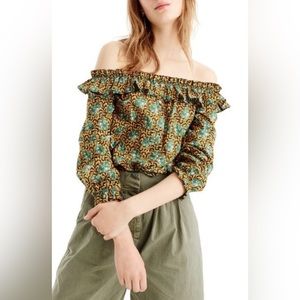 J. Crew off the shoulder blouse
